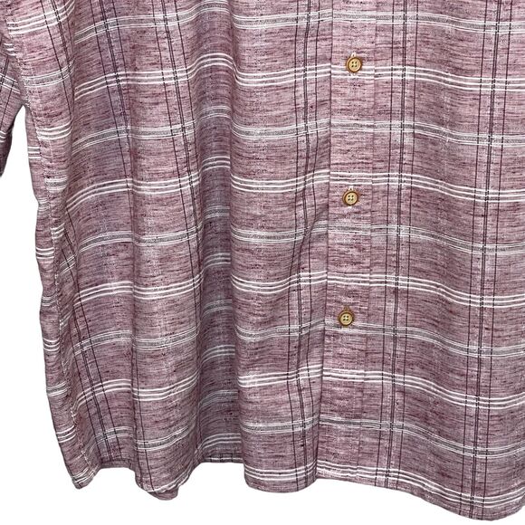 Rowm Dress Shirt Men Size 3XT Tall Pink Striped Button Up Collared Long Sleeve - Picture 5 of 14